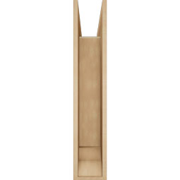 Ekena Millwork - BKTUR0756X28X40THR01RCPR - Timberthane Faux Wood Thorton Style Bracket w/ Offset Brace, Traditional Ends, 7 1/2"W x 28"D x 40"H, Primed Tan
