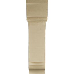 Ekena Millwork - BKTUR0756X30X30THR01RCPR - Timberthane Faux Wood Thorton Style Bracket w/ Offset Brace, Traditional Ends, 7 1/2"W x 30"D x 30"H, Primed Tan