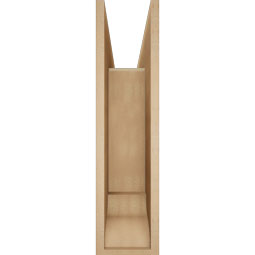 Ekena Millwork - BKTUR0756X30X30THR01RCPR - Timberthane Faux Wood Thorton Style Bracket w/ Offset Brace, Traditional Ends, 7 1/2"W x 30"D x 30"H, Primed Tan