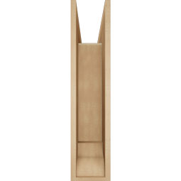 Ekena Millwork - BKTUR0756X30X34THR01RCPR - Timberthane Faux Wood Thorton Style Bracket w/ Offset Brace, Traditional Ends, 7 1/2"W x 30"D x 34"H, Primed Tan