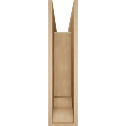 Ekena Millwork - BKTUR0756X32X32THR01RCPR - Timberthane Faux Wood Thorton Style Bracket w/ Offset Brace, Traditional Ends, 7 1/2"W x 32"D x 32"H, Primed Tan