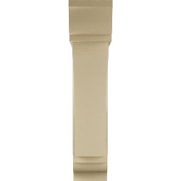 Ekena Millwork - BKTUR0756X32X36THR01RCPR - Timberthane Faux Wood Thorton Style Bracket w/ Offset Brace, Traditional Ends, 7 1/2"W x 32"D x 36"H, Primed Tan