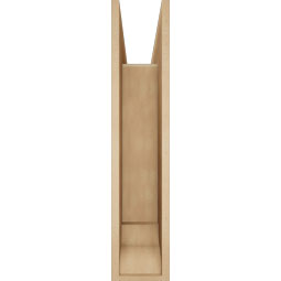 Ekena Millwork - BKTUR0756X32X36THR01RCPR - Timberthane Faux Wood Thorton Style Bracket w/ Offset Brace, Traditional Ends, 7 1/2"W x 32"D x 36"H, Primed Tan