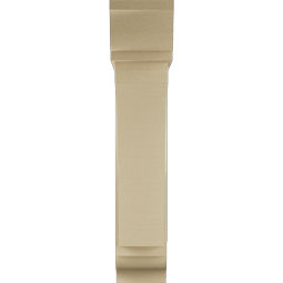 Ekena Millwork - BKTUR0756X32X38THR01RCPR - Timberthane Faux Wood Thorton Style Bracket w/ Offset Brace, Traditional Ends, 7 1/2"W x 32"D x 38"H, Primed Tan