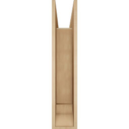 Ekena Millwork - BKTUR0756X32X38THR01RCPR - Timberthane Faux Wood Thorton Style Bracket w/ Offset Brace, Traditional Ends, 7 1/2"W x 32"D x 38"H, Primed Tan