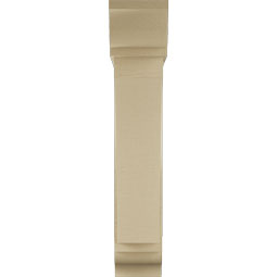 Ekena Millwork - BKTUR0756X32X40THR01RCPR - Timberthane Faux Wood Thorton Style Bracket w/ Offset Brace, Traditional Ends, 7 1/2"W x 32"D x 40"H, Primed Tan