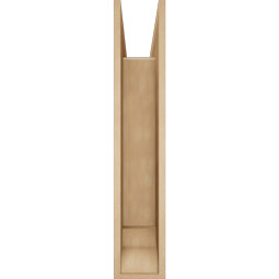 Ekena Millwork - BKTUR0756X32X40THR01RCPR - Timberthane Faux Wood Thorton Style Bracket w/ Offset Brace, Traditional Ends, 7 1/2"W x 32"D x 40"H, Primed Tan
