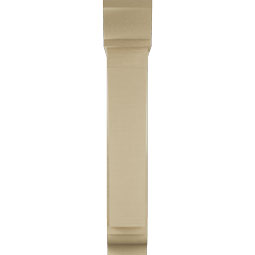 Ekena Millwork - BKTUR0756X32X44THR01RCPR - Timberthane Faux Wood Thorton Style Bracket w/ Offset Brace, Traditional Ends, 7 1/2"W x 32"D x 44"H, Primed Tan