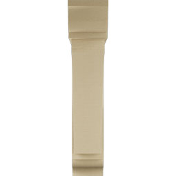 Ekena Millwork - BKTUR0756X34X38THR01RCPR - Timberthane Faux Wood Thorton Style Bracket w/ Offset Brace, Traditional Ends, 7 1/2"W x 34"D x 38"H, Primed Tan