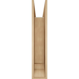 Ekena Millwork - BKTUR0756X34X38THR01RCPR - Timberthane Faux Wood Thorton Style Bracket w/ Offset Brace, Traditional Ends, 7 1/2"W x 34"D x 38"H, Primed Tan
