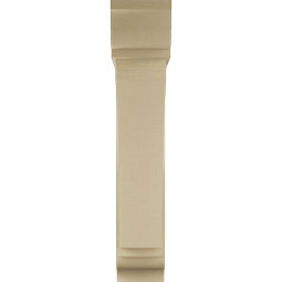 Ekena Millwork - BKTUR0756X34X40THR01RCPR - Timberthane Faux Wood Thorton Style Bracket w/ Offset Brace, Traditional Ends, 7 1/2"W x 34"D x 40"H, Primed Tan