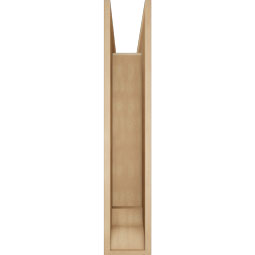 Ekena Millwork - BKTUR0756X34X40THR01RCPR - Timberthane Faux Wood Thorton Style Bracket w/ Offset Brace, Traditional Ends, 7 1/2"W x 34"D x 40"H, Primed Tan