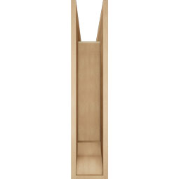 Ekena Millwork - BKTUR0756X36X36THR01RCPR - Timberthane Faux Wood Thorton Style Bracket w/ Offset Brace, Traditional Ends, 7 1/2"W x 36"D x 36"H, Primed Tan