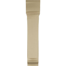 Ekena Millwork - BKTUR0756X36X40THR01RCPR - Timberthane Faux Wood Thorton Style Bracket w/ Offset Brace, Traditional Ends, 7 1/2"W x 36"D x 40"H, Primed Tan