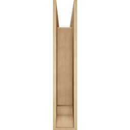 Ekena Millwork - BKTUR0756X36X40THR01RCPR - Timberthane Faux Wood Thorton Style Bracket w/ Offset Brace, Traditional Ends, 7 1/2"W x 36"D x 40"H, Primed Tan