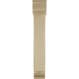 Ekena Millwork - BKTUR0756X36X48THR01RCPR - Timberthane Faux Wood Thorton Style Bracket w/ Offset Brace, Traditional Ends, 7 1/2"W x 36"D x 48"H, Primed Tan