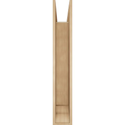 Ekena Millwork - BKTUR0756X36X48THR01RCPR - Timberthane Faux Wood Thorton Style Bracket w/ Offset Brace, Traditional Ends, 7 1/2"W x 36"D x 48"H, Primed Tan