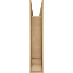 Ekena Millwork - BKTUR0756X38X38THR01RCPR - Timberthane Faux Wood Thorton Style Bracket w/ Offset Brace, Traditional Ends, 7 1/2"W x 38"D x 38"H, Primed Tan