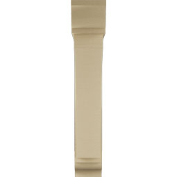 Ekena Millwork - BKTUR0756X38X44THR01RCPR - Timberthane Faux Wood Thorton Style Bracket w/ Offset Brace, Traditional Ends, 7 1/2"W x 38"D x 44"H, Primed Tan