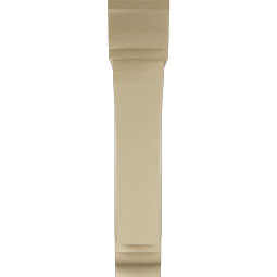 Ekena Millwork - BKTUR0756X40X40THR01RCPR - Timberthane Faux Wood Thorton Style Bracket w/ Offset Brace, Traditional Ends, 7 1/2"W x 40"D x 40"H, Primed Tan