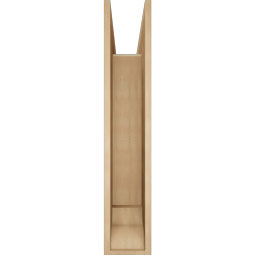 Ekena Millwork - BKTUR0756X40X40THR01RCPR - Timberthane Faux Wood Thorton Style Bracket w/ Offset Brace, Traditional Ends, 7 1/2"W x 40"D x 40"H, Primed Tan