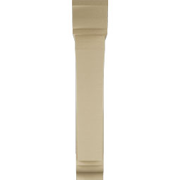 Ekena Millwork - BKTUR0756X40X44THR01RCPR - Timberthane Faux Wood Thorton Style Bracket w/ Offset Brace, Traditional Ends, 7 1/2"W x 40"D x 44"H, Primed Tan