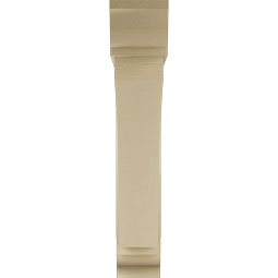 Ekena Millwork - BKTUR0756X42X42THR01RCPR - Timberthane Faux Wood Thorton Style Bracket w/ Offset Brace, Traditional Ends, 7 1/2"W x 42"D x 42"H, Primed Tan