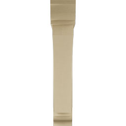 Ekena Millwork - BKTUR0756X44X44THR01RCPR - Timberthane Faux Wood Thorton Style Bracket w/ Offset Brace, Traditional Ends, 7 1/2"W x 44"D x 44"H, Primed Tan