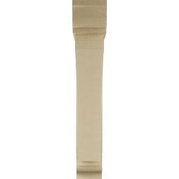 Ekena Millwork - BKTUR0756X46X46THR01RCPR - Timberthane Faux Wood Thorton Style Bracket w/ Offset Brace, Traditional Ends, 7 1/2"W x 46"D x 46"H, Primed Tan