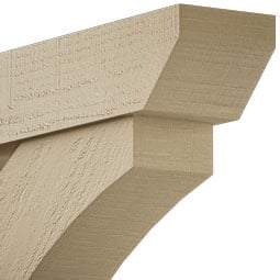 Ekena Millwork - BKTUROTHR22 - Timberthane Rough Cedar Faux Wood Thorton Slat Bracket w/ Offset Brace
