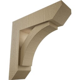 Ekena Millwork - BKTUROTHR22 - Timberthane Rough Cedar Faux Wood Thorton Slat Bracket w/ Offset Brace