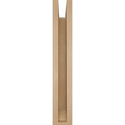 Ekena Millwork - BKTUR0352X14X22THR06RCPR - Timberthane Faux Wood Thorton Style Bracket w/ Offset Brace, Slat Ends, 3 1/2"W x 14"D x 22"H, Primed Tan