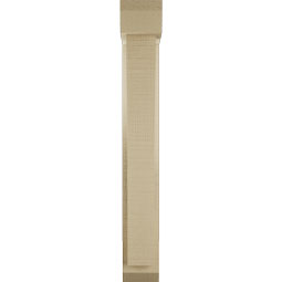 Ekena Millwork - BKTUR0352X14X26THR06RCPR - Timberthane Faux Wood Thorton Style Bracket w/ Offset Brace, Slat Ends, 3 1/2"W x 14"D x 26"H, Primed Tan