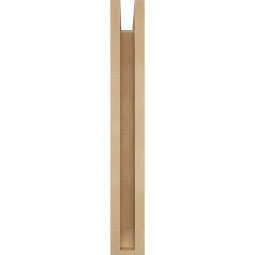 Ekena Millwork - BKTUR0352X14X26THR06RCPR - Timberthane Faux Wood Thorton Style Bracket w/ Offset Brace, Slat Ends, 3 1/2"W x 14"D x 26"H, Primed Tan
