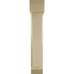Ekena Millwork - BKTUR0352X16X20THR06RCPR - Timberthane Faux Wood Thorton Style Bracket w/ Offset Brace, Slat Ends, 3 1/2"W x 16"D x 20"H, Primed Tan