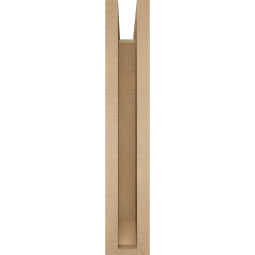 Ekena Millwork - BKTUR0352X16X20THR06RCPR - Timberthane Faux Wood Thorton Style Bracket w/ Offset Brace, Slat Ends, 3 1/2"W x 16"D x 20"H, Primed Tan