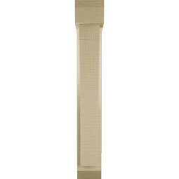Ekena Millwork - BKTUR0352X16X24THR06RCPR - Timberthane Faux Wood Thorton Style Bracket w/ Offset Brace, Slat Ends, 3 1/2"W x 16"D x 24"H, Primed Tan