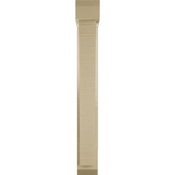 Ekena Millwork - BKTUR0352X16X28THR06RCPR - Timberthane Faux Wood Thorton Style Bracket w/ Offset Brace, Slat Ends, 3 1/2"W x 16"D x 28"H, Primed Tan