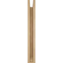 Ekena Millwork - BKTUR0352X16X28THR06RCPR - Timberthane Faux Wood Thorton Style Bracket w/ Offset Brace, Slat Ends, 3 1/2"W x 16"D x 28"H, Primed Tan