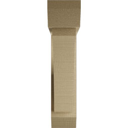 Ekena Millwork - BKTUROTHR22 - Timberthane Rough Cedar Faux Wood Thorton Slat Bracket w/ Offset Brace