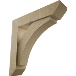 Ekena Millwork - BKTUROTHR22 - Timberthane Rough Cedar Faux Wood Thorton Slat Bracket w/ Offset Brace