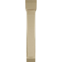 Ekena Millwork - BKTUR0352X18X22THR06RCPR - Timberthane Faux Wood Thorton Style Bracket w/ Offset Brace, Slat Ends, 3 1/2"W x 18"D x 22"H, Primed Tan
