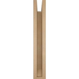 Ekena Millwork - BKTUR0352X18X22THR06RCPR - Timberthane Faux Wood Thorton Style Bracket w/ Offset Brace, Slat Ends, 3 1/2"W x 18"D x 22"H, Primed Tan
