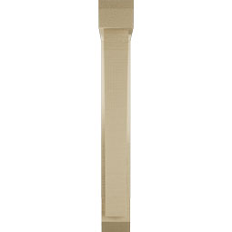 Ekena Millwork - BKTUR0352X18X26THR06RCPR - Timberthane Faux Wood Thorton Style Bracket w/ Offset Brace, Slat Ends, 3 1/2"W x 18"D x 26"H, Primed Tan