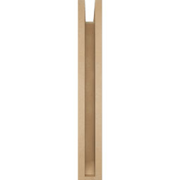 Ekena Millwork - BKTUR0352X18X26THR06RCPR - Timberthane Faux Wood Thorton Style Bracket w/ Offset Brace, Slat Ends, 3 1/2"W x 18"D x 26"H, Primed Tan