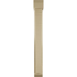 Ekena Millwork - BKTUR0352X18X30THR06RCPR - Timberthane Faux Wood Thorton Style Bracket w/ Offset Brace, Slat Ends, 3 1/2"W x 18"D x 30"H, Primed Tan