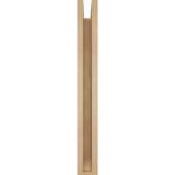 Ekena Millwork - BKTUR0352X18X30THR06RCPR - Timberthane Faux Wood Thorton Style Bracket w/ Offset Brace, Slat Ends, 3 1/2"W x 18"D x 30"H, Primed Tan