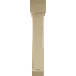 Ekena Millwork - BKTUR0352X20X20THR06RCPR - Timberthane Faux Wood Thorton Style Bracket w/ Offset Brace, Slat Ends, 3 1/2"W x 20"D x 20"H, Primed Tan