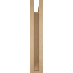 Ekena Millwork - BKTUR0352X20X20THR06RCPR - Timberthane Faux Wood Thorton Style Bracket w/ Offset Brace, Slat Ends, 3 1/2"W x 20"D x 20"H, Primed Tan