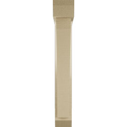 Ekena Millwork - BKTUR0352X20X24THR06RCPR - Timberthane Faux Wood Thorton Style Bracket w/ Offset Brace, Slat Ends, 3 1/2"W x 20"D x 24"H, Primed Tan